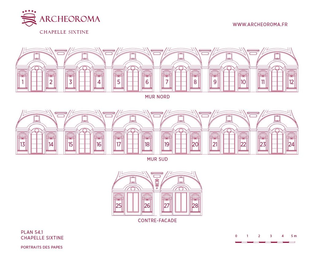 Fresques de la Chapelle Sixtine : Portraits des Papes (Papes Martyrs)