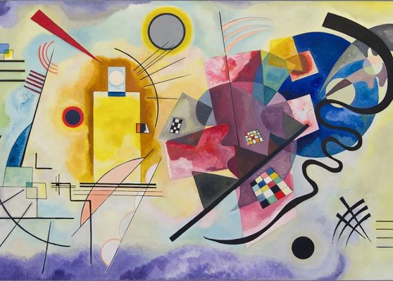 Jaune-Rouge-Bleu, 1925. Huile sur toile, 128 × 201,5 cm. Centre national d'art et de culture Georges Pompidou, Paris