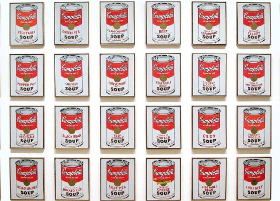 (32) Boîtes de soupe Campbell's (1962). Andy Warhol. Exposition, Rome